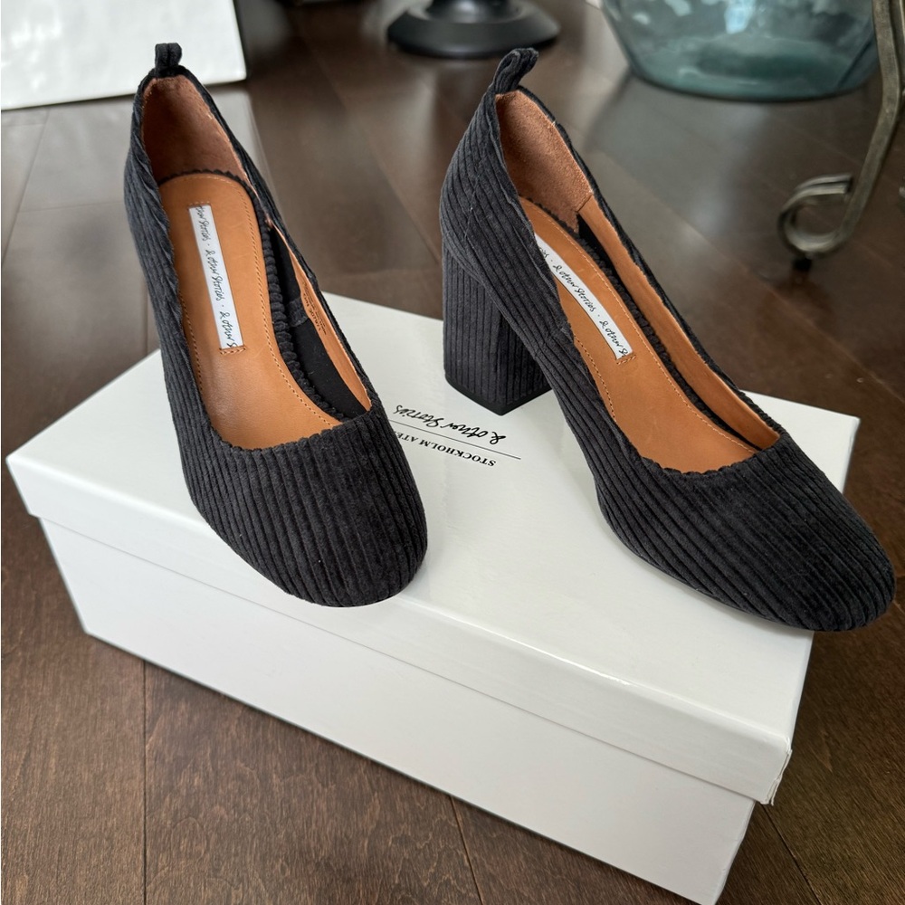 & other stories black cord ballet pumps